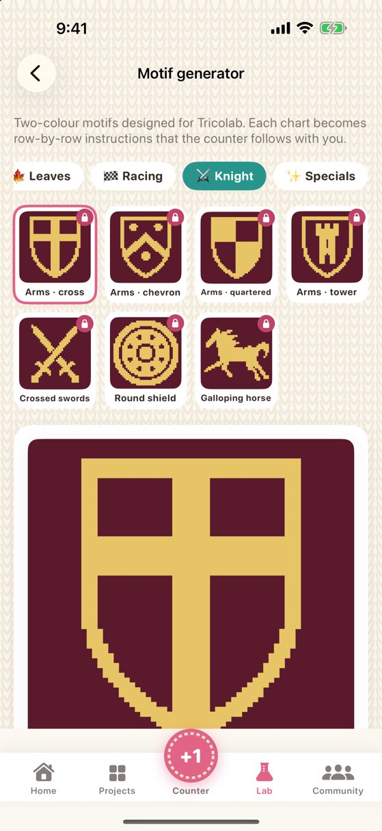 Knight motif generator